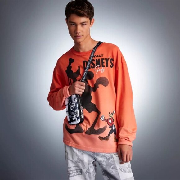NWT Walt Disney Goofy long sleeve T-shirt, Size Large Goofy 90th, orange ombré - Picture 1 of 7